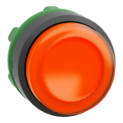 Harmony XB5 Pulsante sporgente in plastica con LED arancione, tipico senza contrassegno