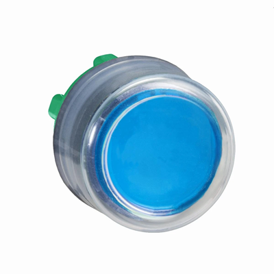 Harmony XB5 Push button actuator protruding hooded blue plastic spring return