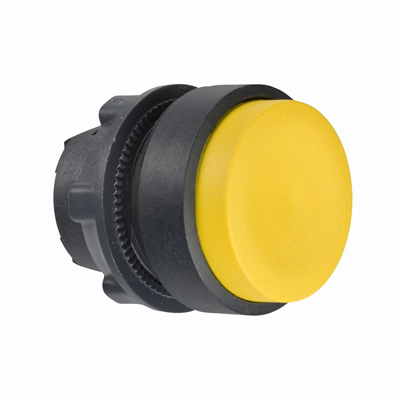 Harmony XB5 Push-button drive, yellow, plastic spring return