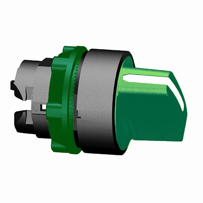 Harmony XB5 Short 3-position spring return switch head green plastic