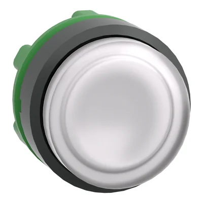 Harmony XB5 Testa del pulsante sporgente con LED a ritorno automatico, plastica bianca