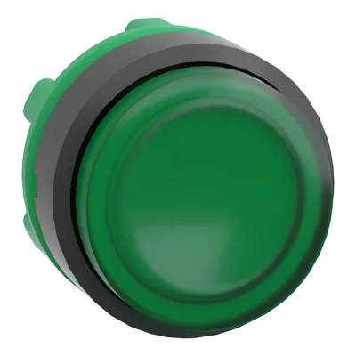 Harmony XB5 Testa piatta con meccanismo push push, plastica LED verde