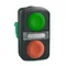 Harmony XB5 Tête de bouton plate double en plastique vert/rouge