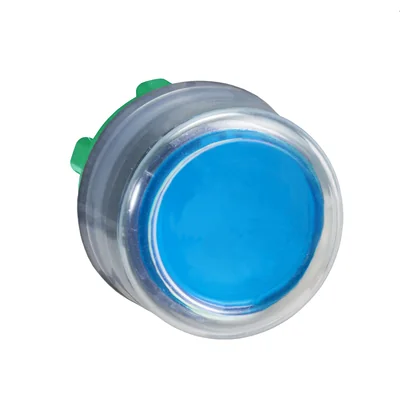 Harmony XB5 Unidad de botón de plástico autorretornable azul con capucha saliente