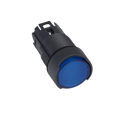 Harmony XB6 Bouton-poussoir plat à LED bleue à réarmement automatique rond en plastique