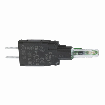 Harmony XB6 Corps de bouton avec élément lumineux vert 12-24V LED standard Faston