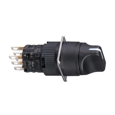 Harmony XB6 Kompletny przełącznik 2 pozycje Stabilny Czarny Krótka rączka 1 CO 16mm