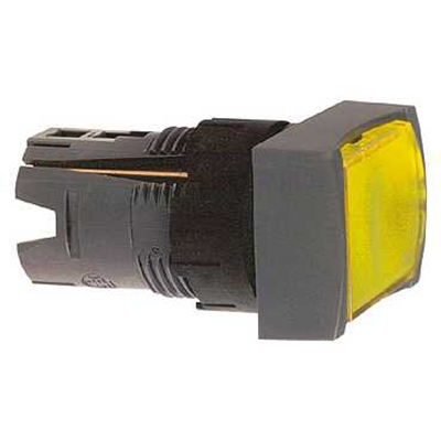 Harmony XB6 Przycisk płaski żółty samopowrotny LED plastikowy prostokątny