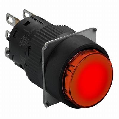 Harmony XB6 Przycisk Podświetlany Czerwony Płaski 1 CO 24VDC 16mm Plastikowy 16mm