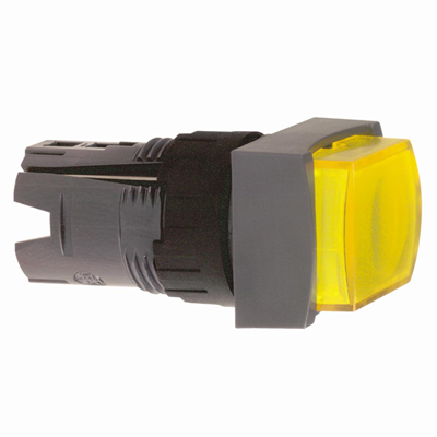 Harmony XB6 Przycisk wystający żółty samopowrotny LED plastikowy prostokątny