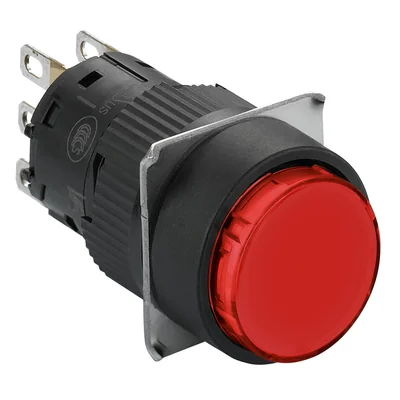 Harmony XB6 Push Button Complete Red Flat 1 CO Faston Connector 16mm Plastic