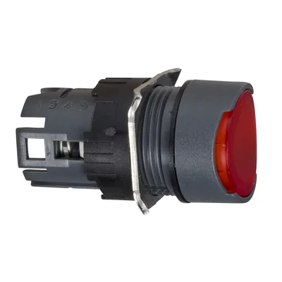 Harmony XB6 Push-button flat red self-resetting LED round plastic