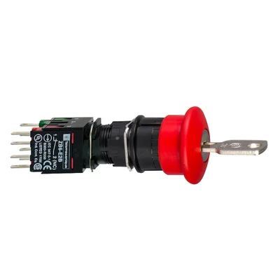 Harmony XB6 STOP awaryjny czerwony bez podświetlenia klucz nr 200 okrągły Ø30