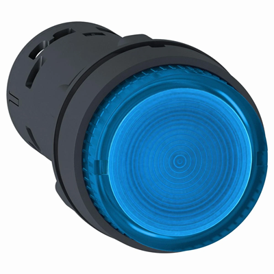 Harmony XB7 Blue pushbutton with automatic return without LED 24V