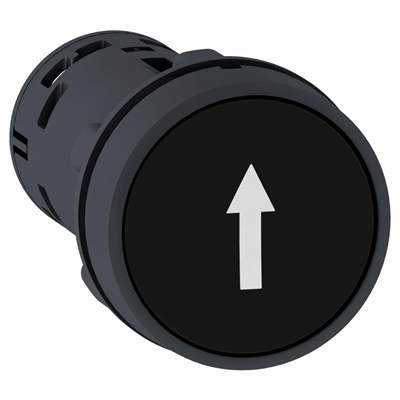 Harmony XB7 Flat black pushbutton with automatic return