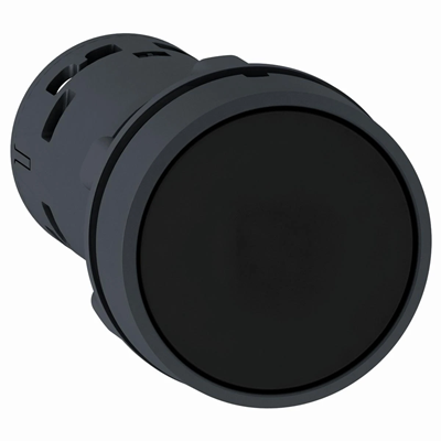 Harmony XB7 Flat black pushbutton with automatic return without marking