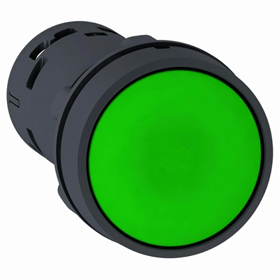 Harmony XB7 Flat green pushbutton with automatic return without marking