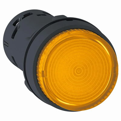 Harmony XB7 Push-button orange self-resetting without marking LED 24V