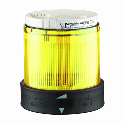 Harmony XVB Elément lumineux avec filtre diffusant Ø70 lumière LED jaune 24VAC/DC