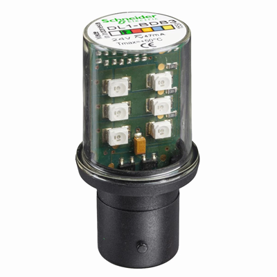 Harmony XVB Green LED 24V BA 15D mounting base