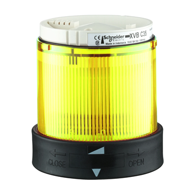 Harmony XVB Light element with diffusing filter Ø70 yellow LED light 24VAC/DC
