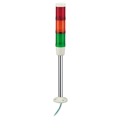 Harmony XVM Colonna luminosa con ronzatore Ø45, LED tricolore continuo 24VAC/DC, montaggio orizzontale