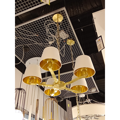HARVEY Five-point gold pendant lamp