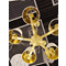 HARVEY Five-point gold pendant lamp