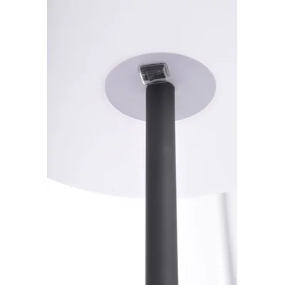 HAVANA Outdoor floor lamp E27 IP44 black with a white lampshade