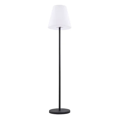 HAVANA Venkovní stojací lampa E27 IP44 černá s bílým stínidlem