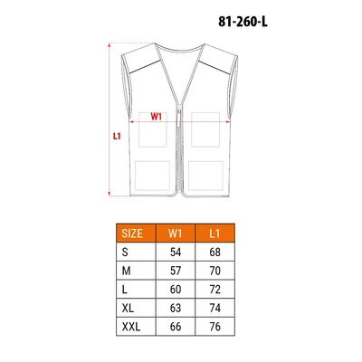HD work vest, size L/52