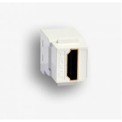 HDMI female keystone jack, white