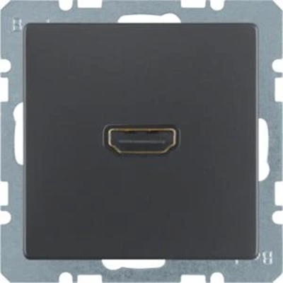 HDMI socket Berker Q.1/Q.3 anthracite, velvet