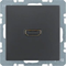 HDMI socket Berker Q.1/Q.3 anthracite, velvet