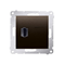 HDMI socket (module) bronze matt metallic