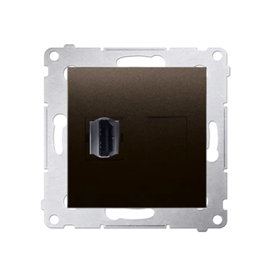 HDMI socket (module) bronze matt metallic