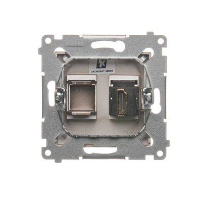 HDMI socket (module) bronze matt metallic