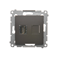 HDMI socket (module) bronze matt metallic