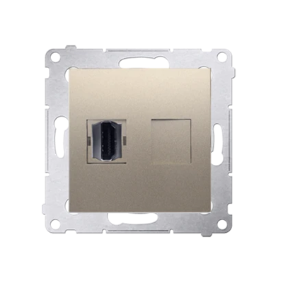 HDMI socket (module) gold (metallic)