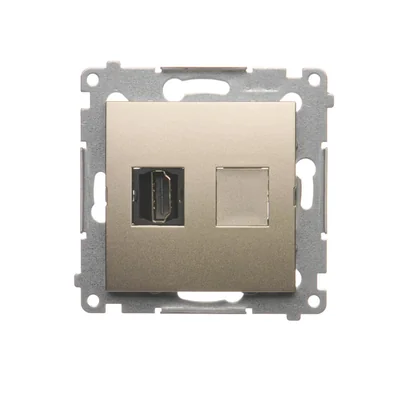 HDMI socket (module) gold (metallic)