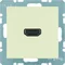 HDMI socket with 90 degree connection cream gloss