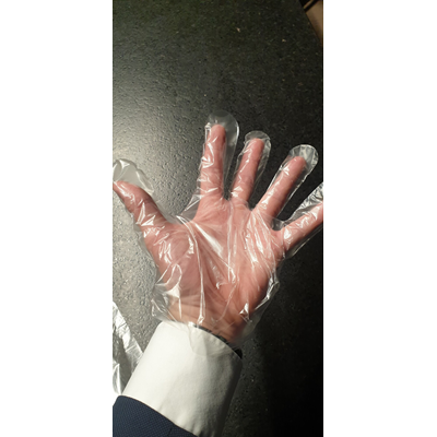 HDPE disposable gloves universal size transparent 100 pcs