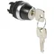 Head with a key without illumination, 2 stable positions - 45 degrees, lever a, black