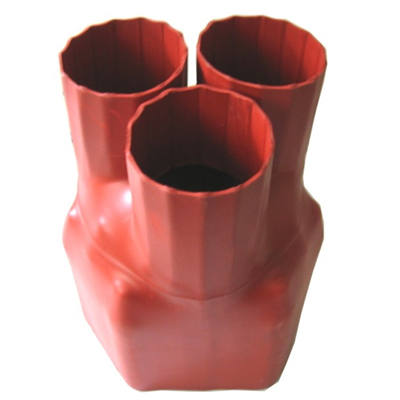 Heat-shrinkable breakout boots for medium voltage up to 36 kV, red color AKR 4