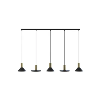 HERMANOS V Five-bulb pendant lamp 132cm 10W GU10 IP20 black