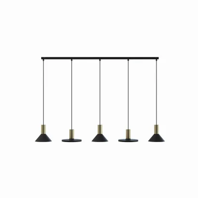 HERMANOS V Suspension à cinq ampoules 132cm 10W GU10 IP20 noir