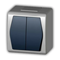 HERMES 2 Interruptor candelabro de superficie IP44 blanco/ahumado