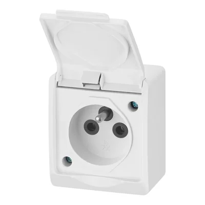 HERMES jednozásuvka 3x2P+Z IP 44 bílá