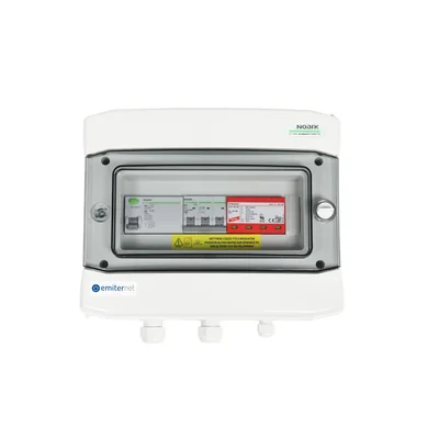 Hermetic AC connection board IP65 EMITER with AC surge arrester Dehn type 1+2 16A 3-F RCD type A 40A/300mA
