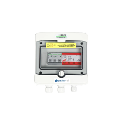 Hermetic AC connection board IP65 EMITER with AC surge arrester Dehn type 1+2 20A 3-F